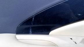 Door trim card front left Hyundai Azera 12-17 beige with black insert, armrest beige leather, molding carbon, DIMENSION, for seat adjustment, scratches, abrasions, pokes Used