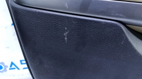 Door trim card front left Hyundai Azera 12-17 beige with black insert, armrest beige leather, molding carbon, DIMENSION, for seat adjustment, scratches, abrasions, pokes Used