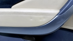 Door trim card front left Hyundai Azera 12-17 beige with black insert, armrest beige leather, molding carbon, DIMENSION, for seat adjustment, scratches, abrasions, pokes Used