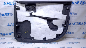 Door trim card front left Dodge Journey 11- black with black insert leather, armrest black leather, black stitching, dents, abrasions, scratches Used