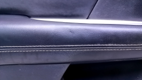 Door trim card front left Dodge Journey 11- black with black insert leather, armrest black leather, black stitching, dents, abrasions, bump, scuff Used