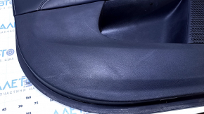 Door trim card front left Dodge Journey 11- black with black insert leather, armrest black leather, black stitching, dents, abrasions, bump, scuff Used
