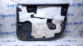 Door trim card front left Dodge Journey 11- black with black insert leather, armrest black leather, black stitching, dents, abrasions, bump, scuff Used