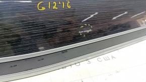 Set of interior trims BMW 7 G12 16-22 dark wood Fineline, with deflectors, with backlights, scratches Used