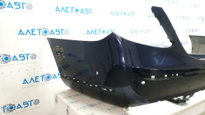 Bare rear bumper Mercedes W213 E 17-20 for parking sensors and moldings, Luxury, blue, broken fasteners, fastener came off