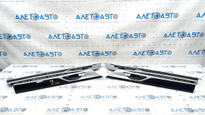 Set of interior trims BMW 7 G12 16-22 dark wood Fineline, with deflectors, with backlights, scratches Used