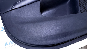 Door trim card front left Dodge Journey 11- black with black insert leather, armrest black leather, black stitching, scuffs, bumps, scratches, burrs Used