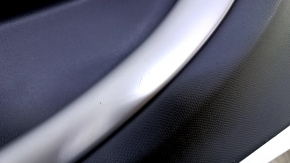 Door trim card front left Mini Cooper Countryman R60 12-16 black with black insert plastic, armrest black rubber, molding gray structure, dent, scuffs, abrasions, scratches, used orig.