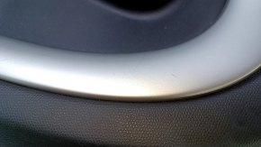 Door trim card front left Mini Cooper Countryman R60 12-16 black with black insert plastic, armrest black rubber, molding gray structure, dent, scuffs, abrasions, scratches, used orig.