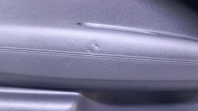 Door trim card front left Mini Cooper Countryman R60 12-16 black with black insert plastic, armrest black rubber, molding gray structure, dent, scuffs, scratches, pokes, used