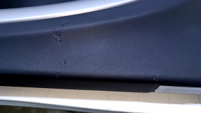 Door trim card front left Mini Cooper Countryman R60 12-16 black with black insert plastic, armrest black rubber, molding gray structure, dent, scuffs, scratches, pokes, used
