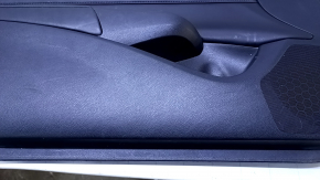 Door trim card front left Acura ILX 13-15 black with black insert leather, armrest black leather, scratches, abrasions, used