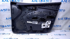 Door trim card front left Dodge Dart 13-16 black with insert black mesh cloth, armrest black leather, dent, scuffs, scratches used