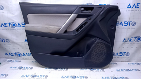 Door trim card front left Subaru Forester 14-18 SJ black with gray insert cloth, armrest gray cloth, scratches, abrasions, for dry cleaning Used