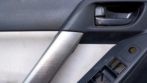 Door trim card front left Subaru Forester 14-18 SJ black with gray insert cloth, armrest gray cloth, scratches, abrasions, for dry cleaning Used