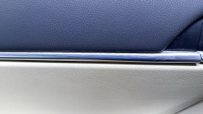 Door trim card front left Toyota Camry v70 18- beige with beige insert plastic, armrest gray rubber, molding chrome, dent, scratches, abrasions, without backlight, used