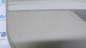 Door trim card front left Toyota Camry v70 18- beige with beige insert plastic, armrest gray rubber, molding chrome, dent, scratches, abrasions, without backlight, used