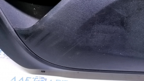 Door trim card front left Dodge Challenger 15-19 rest black with black insert cloth, armrest black leather, dents, bumps, nicks, scratches, abrasions, for dry cleaning Used