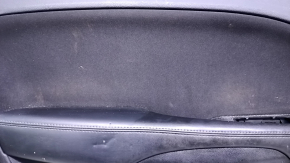 Door trim card front left Dodge Challenger 15-19 rest black with black insert cloth, armrest black leather, dents, bumps, nicks, scratches, abrasions, for dry cleaning Used