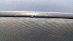 Door trim card front left Dodge Challenger 09-14 prerest black with black insert cloth, armrest black leather, handle trim carbon, pokes, scratches, abrasions, scuffs Used