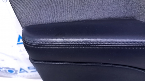 Door trim card front left Dodge Dart 13-16 black with black mesh cloth insert, black leather armrest, under the gas tank flap opening button, scratches, abrasions, bumps, scuffs, breakage of fasteners
