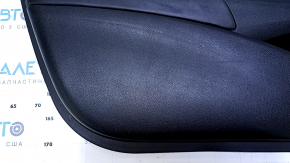 Door trim card front left Acura ILX 13-15 black with black insert leather, armrest black leather, scratches, abrasions, scuffs, used