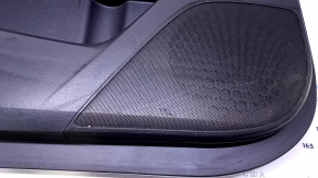 Door trim card front left Acura MDX 14-16 black with black insert leather, armrest black leather, molding under wood gloss, under seat memory, dent, abrasions, scratches Used