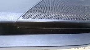 Door trim card front left Acura MDX 14-16 black with black insert leather, armrest black leather, molding under wood gloss, under seat memory, dent, abrasions, scratches Used