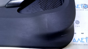 Door trim card front left Fiat 500X 16-17 black with gray insert leather, gray leather armrest, carbon fiber trim, scratches, abrasions, butt Used