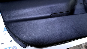 Door trim card front left Subaru Legacy 15-19 black with black insert cloth, armrest black leather, gray molding structure, handle chrome, scratches, dents, abrasions Used
