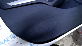 Door trim card front left Ford Ecosport 18-19 black with black insert plastic, armrest black cloth, molding gray gloss, scuffs, scratches, used