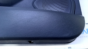 Door trim card front left Ford Ecosport 18-19 black with black insert plastic, armrest black cloth, molding gray gloss, scuffs, scratches, used