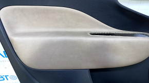 Door trim card front left Fiat 500L 14 - black with beige insert leather, armrest beige leather, scuffs, scratches, for dry cleaning Used
