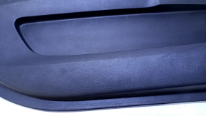 Door trim card front left GMC Terrain 12-17 black with black insert leather, armrest black leather, with red stitching, molding handle gray structure, scratches, abrasions, crack in fastening