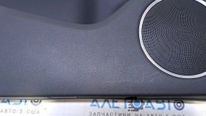Door trim card front left Audi Q5 8R 09-17 gray with gray insert leather, armrest beige leather, molding dark wood gloss, for seat memory, dents, abrasions, broken fastening, scratches