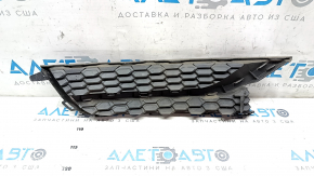 Front bumper grille left VW Passat b7 12-15 USA without fog lights, with molding, sand on molding, broken fasteners, used