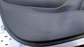 Door trim card front left Buick Encore 13-16 gray with black insert leather, armrest black leather, molding dark gray gloss, swollen leather, dents, bumps, abrasions, scratches Used original