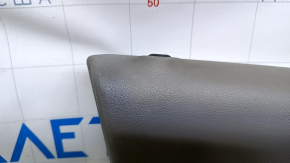Door trim card front left Buick Encore 13-16 gray with black insert leather, armrest black leather, molding dark gray gloss, swollen leather, dents, bumps, abrasions, scratches Used original