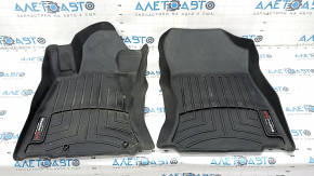 Set of floor mats for Subaru Forester 19-SK with trunk carpet, rubber, WeatherTech, scratches Used