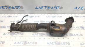The intake pipe with a catalytic converter Ford Edge 15-18 2.0T crumbled inside