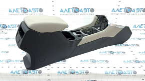 Central console armrest Subaru Forester 19-SK leather, black with gray, scratches, dents, dry cleaning Used
