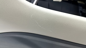 Central console armrest Subaru Forester 19-SK leather, black with gray, scratches, dents, dry cleaning Used