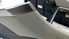 Central console armrest Subaru Forester 19-SK leather, black with gray, scratches, dents, dry cleaning Used