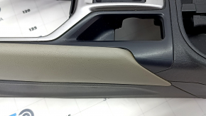 Central console armrest Subaru Forester 19-SK leather, black with gray, scratches, dents, dry cleaning Used