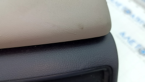 Central console armrest Subaru Forester 19-SK leather, black with gray, scratches, dents, dry cleaning Used