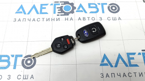 Subaru Forester 19-SK 4-button key with 1-button key fob, scratches, used