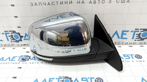 Side mirror right Jeep Grand Cherokee WK2 11-21 7+4 pin, heated, turn signal, chrome, scratches Used