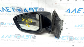 Left side mirror BMW 7 G11 G12 16-22 9 pins, black, bottom black gloss, turn signal, auto-dimming, camera, BSM Used