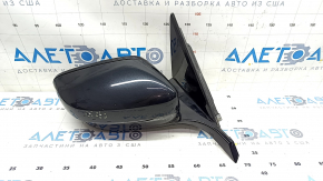 Right side mirror BMW 7 G11 G12 16-22 9 pins, black, bottom black gloss, turn signal, camera, BSM, scratches, chips used