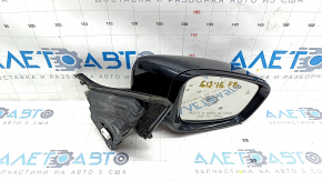Right side mirror BMW 7 G11 G12 16-22 9 pins, black, bottom black gloss, turn signal, camera, BSM, scratches, chips used